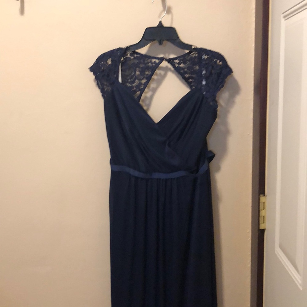 David’s bridal bridesmaid dress-marine size 16